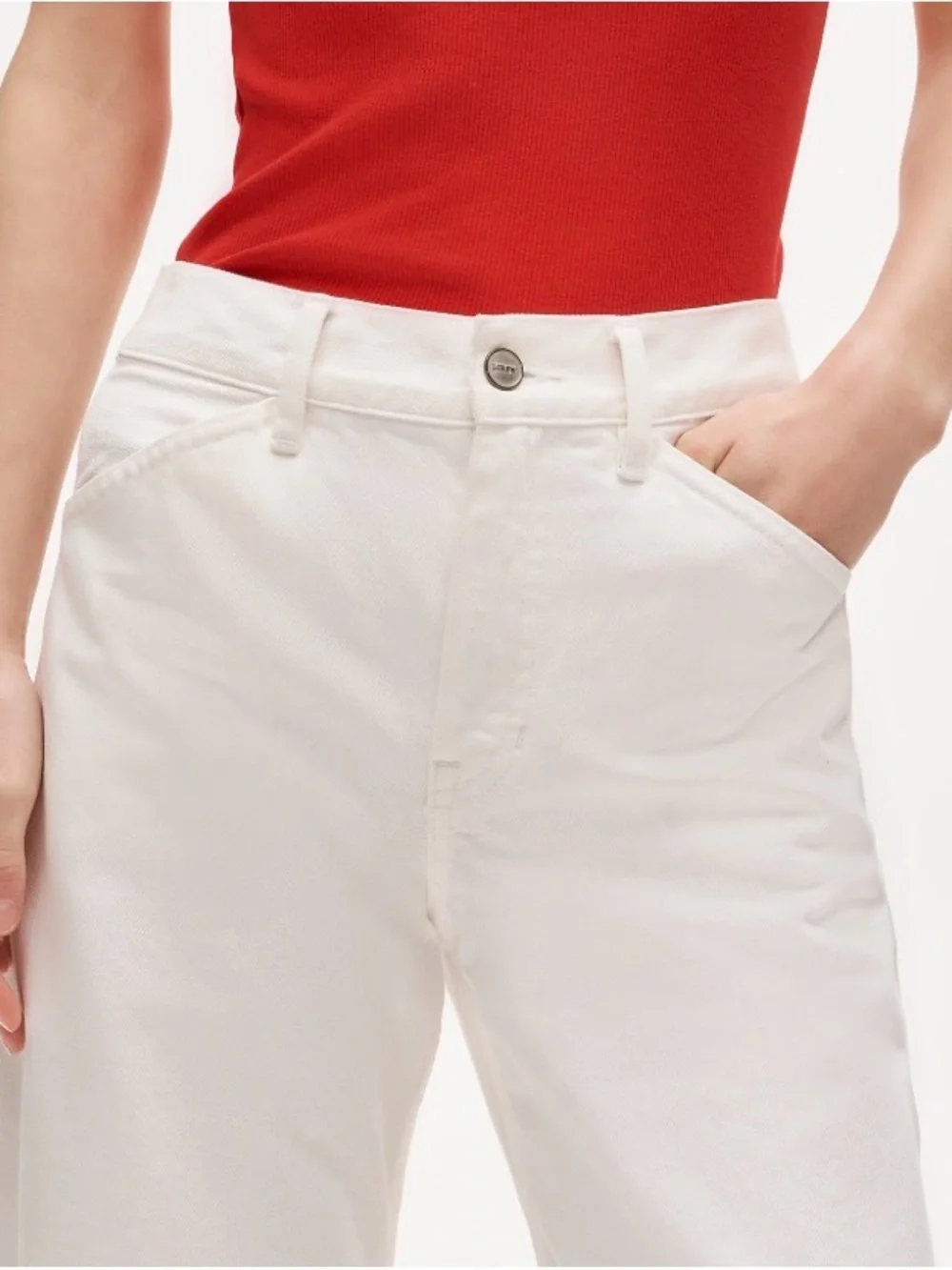 J. Crew Women’s Zoe barrel jean. Raw Hem White.24. NWT.